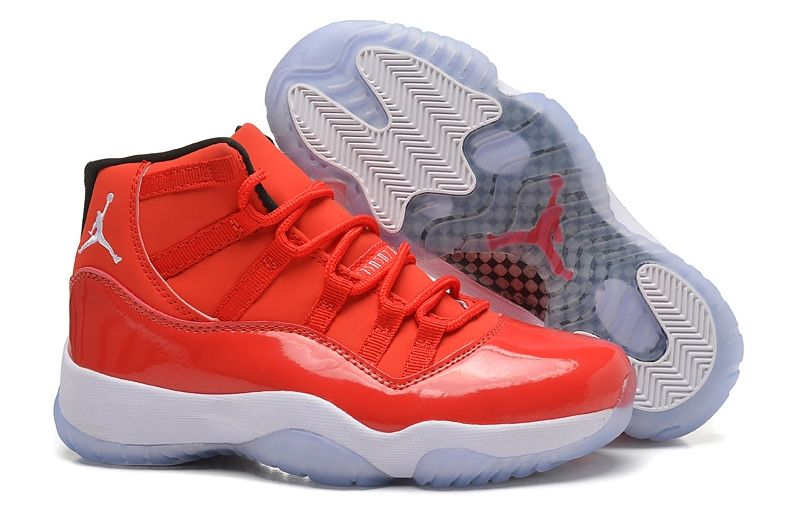 red and white jordans 11s